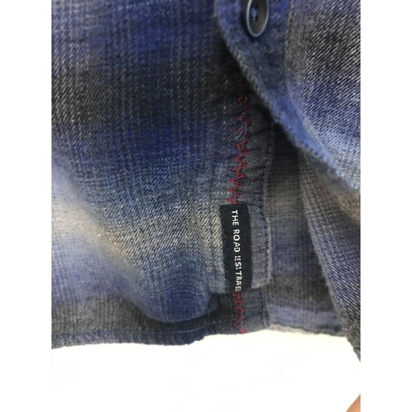 MBX Mens L Blue Slim Fit Plaid Shirt *11 - Picture 4 of 6